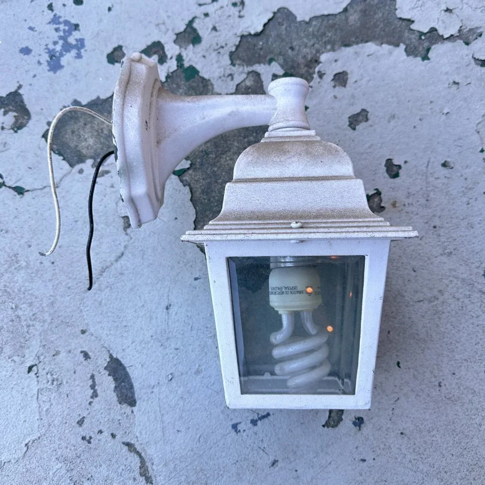 White Wall Mounted Outdoor Lantern